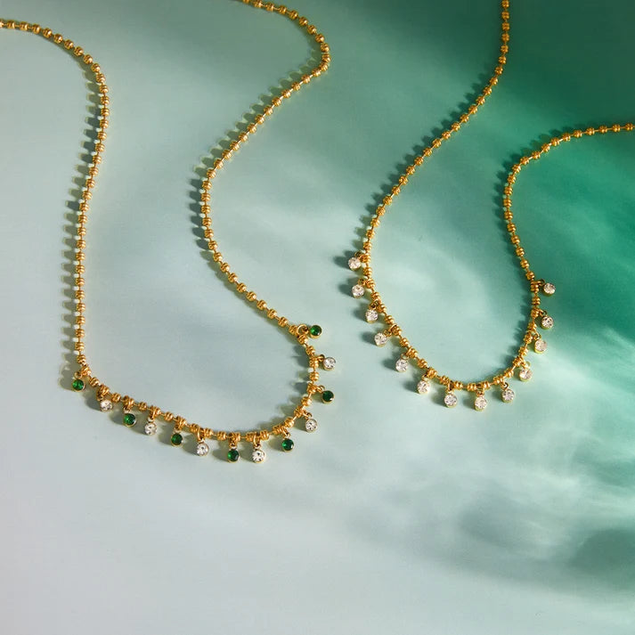 Beaded Mini Stone Necklace