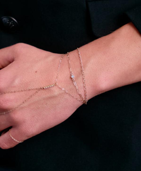 Diamond Bar Hand Chain