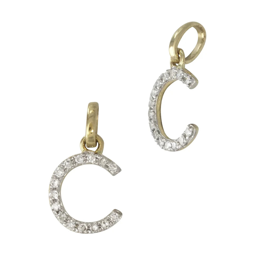 Diamond Letter Charm