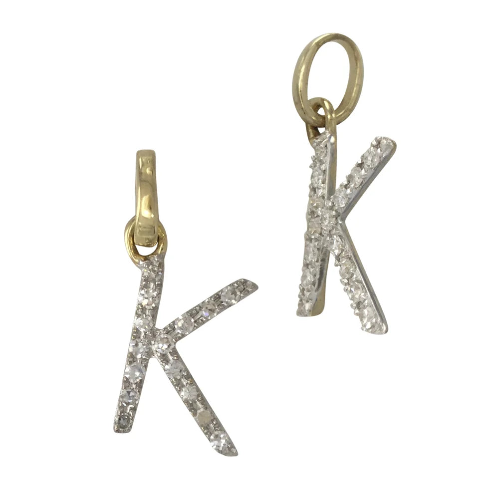 Diamond Letter Charm