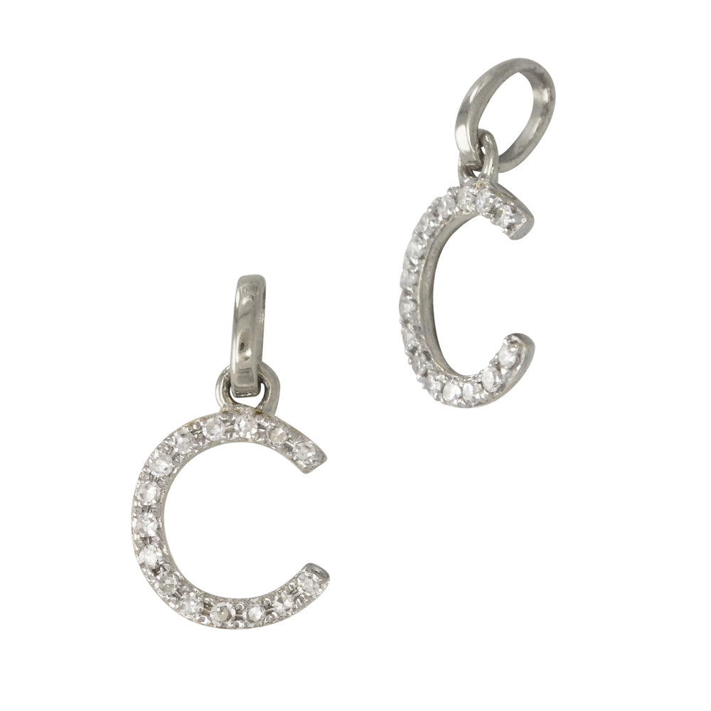 Diamond Letter Charm