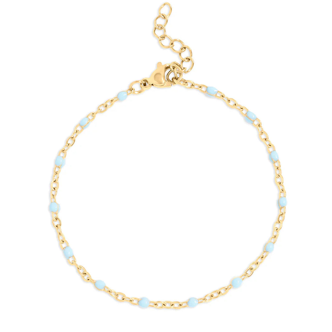 Enamel Beaded Chain Bracelet