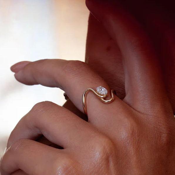 Abstract Stone Ring