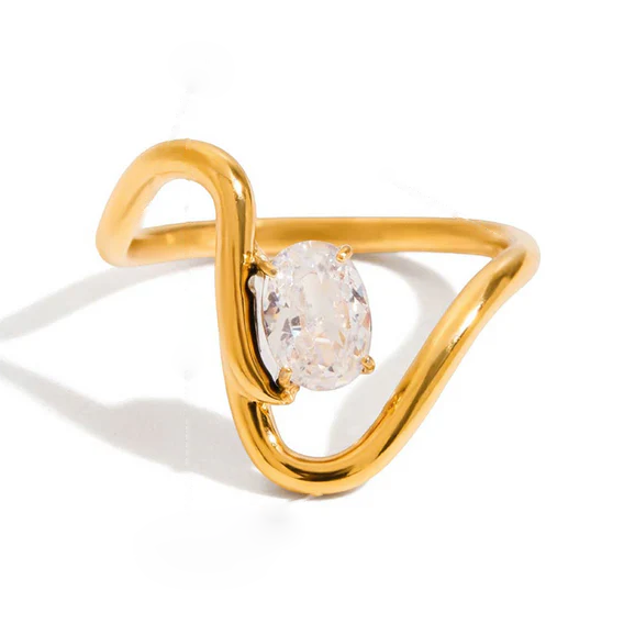 Abstract Stone Ring