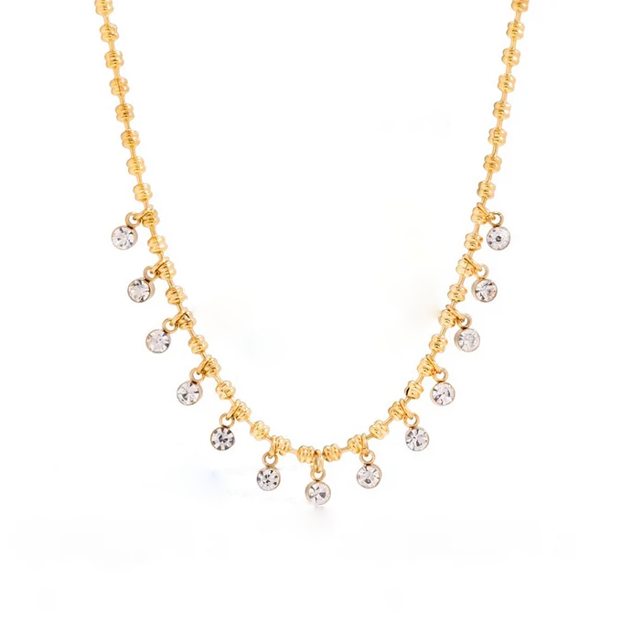 Beaded Mini Stone Necklace
