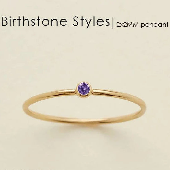 Dainty Birthstone Ring