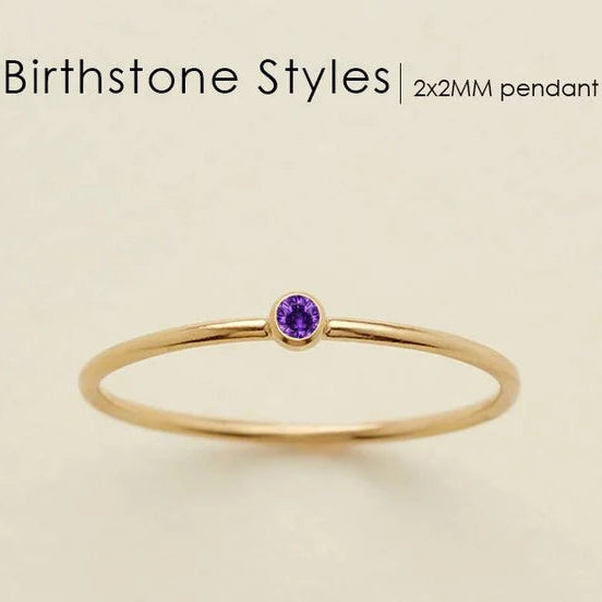 Dainty Birthstone Ring