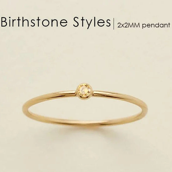 Dainty Birthstone Ring