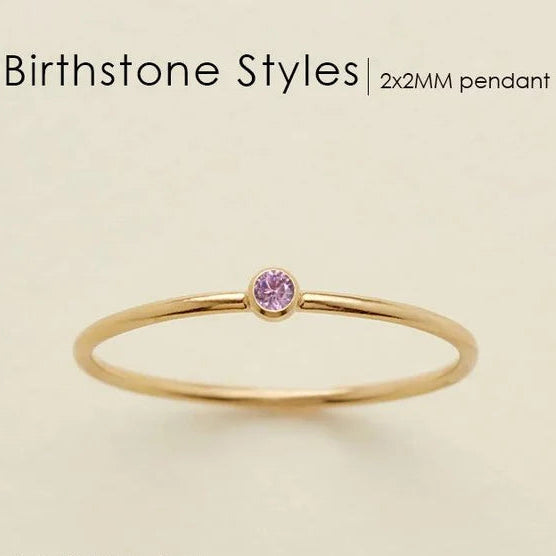 Dainty Birthstone Ring