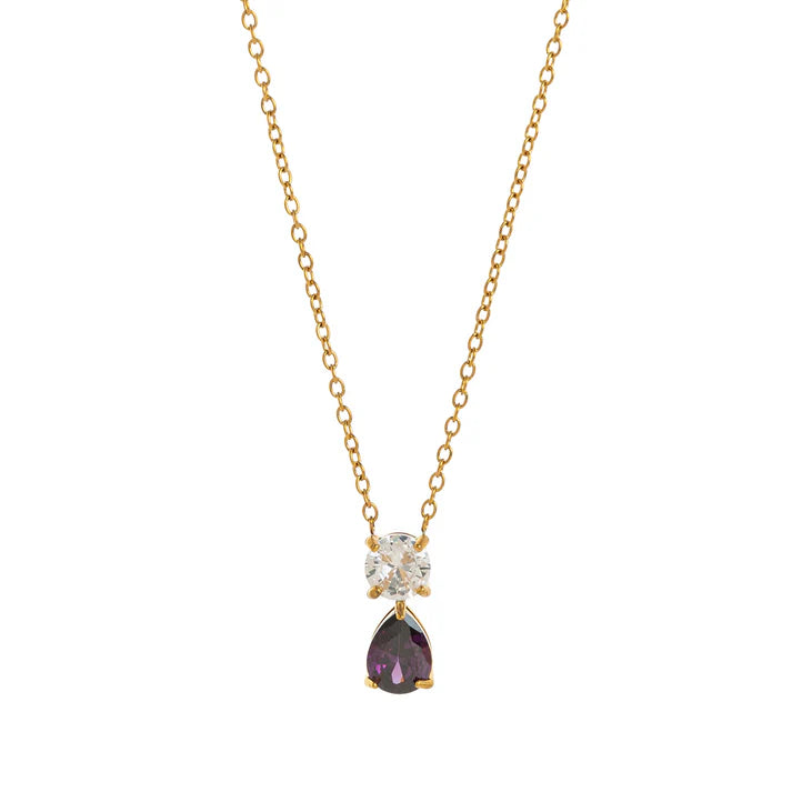 Birthstone Teardrop Necklace