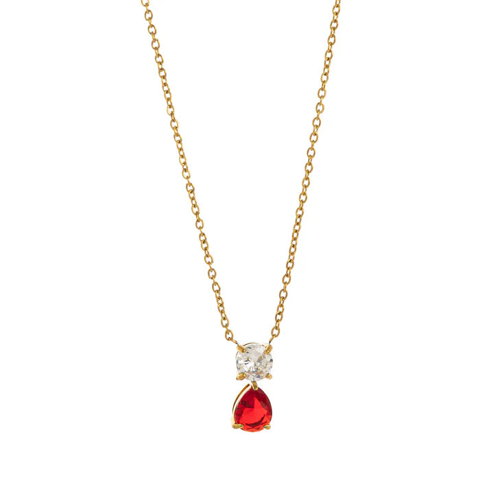 Birthstone Teardrop Necklace