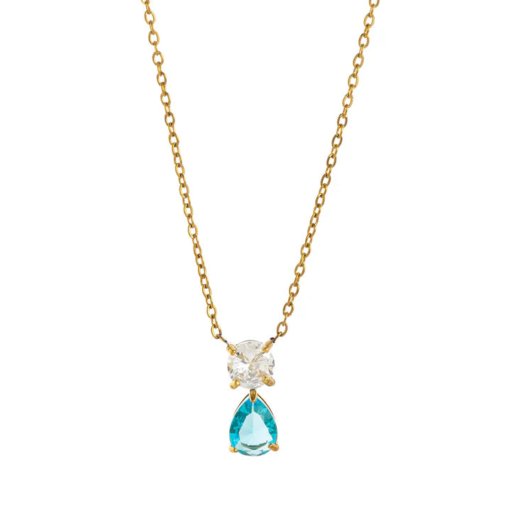 Birthstone Teardrop Necklace