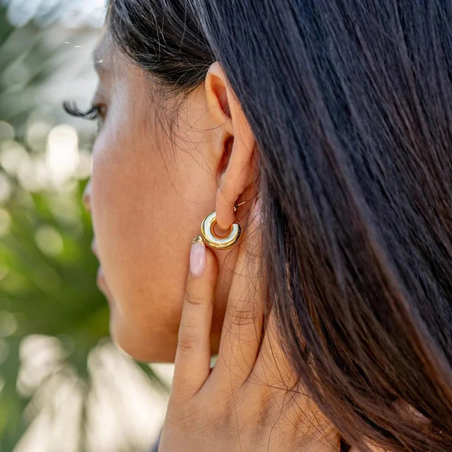 Chunky Huggie Hoops