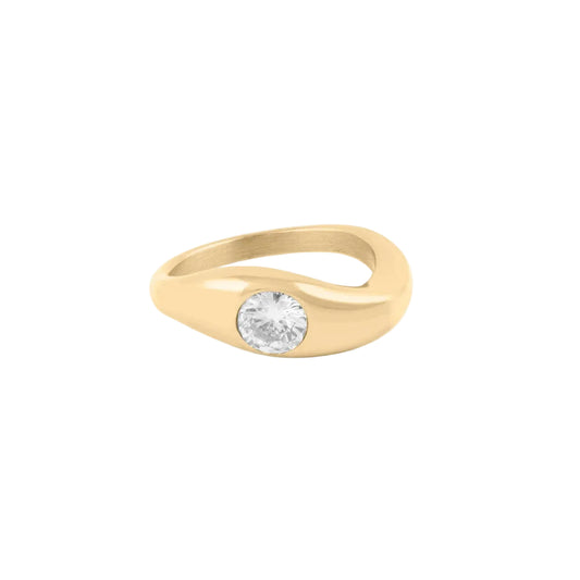 Curved Stone Ring
