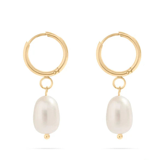 Freshwater Pearl Huggie Hoops