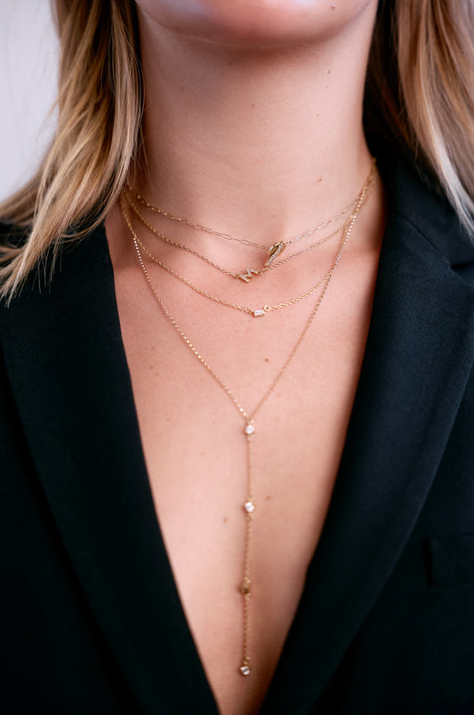 Diamond Y-Lariat Necklace