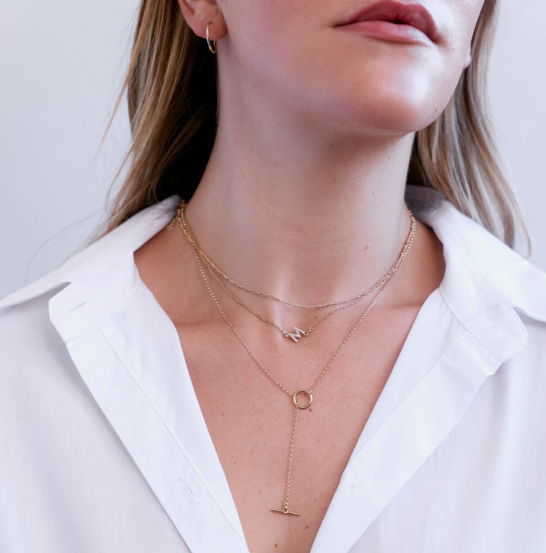 Single Diamond Toggle Necklace