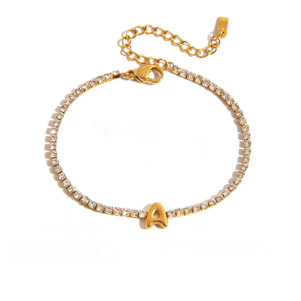 Initial Gemstone Bracelet
