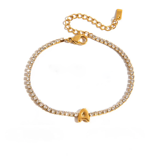 Initial Gemstone Bracelet