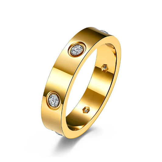 Inlay Diamond Ring