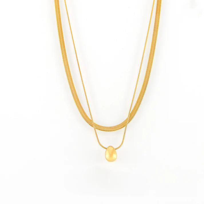 Layered Orb Pendant Necklace