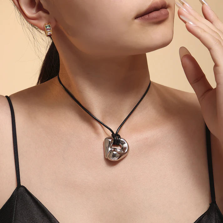 Leather Cord Pendant Necklace