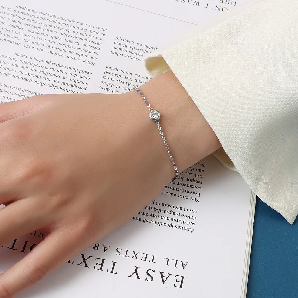 Single CZ Bracelet