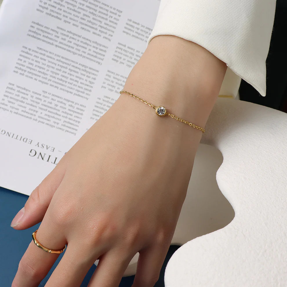 Single CZ Bracelet