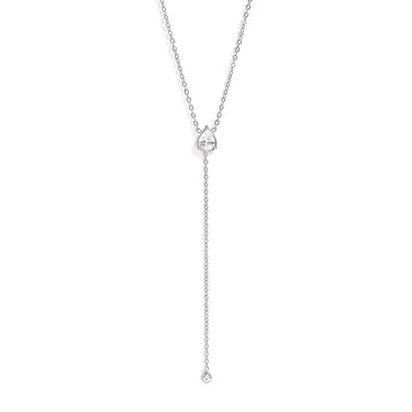 Teardrop Diamond Lariat Necklace