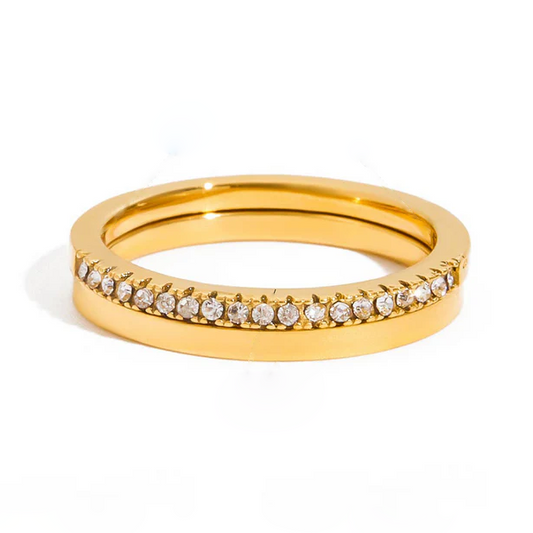 Thin CZ Band Set