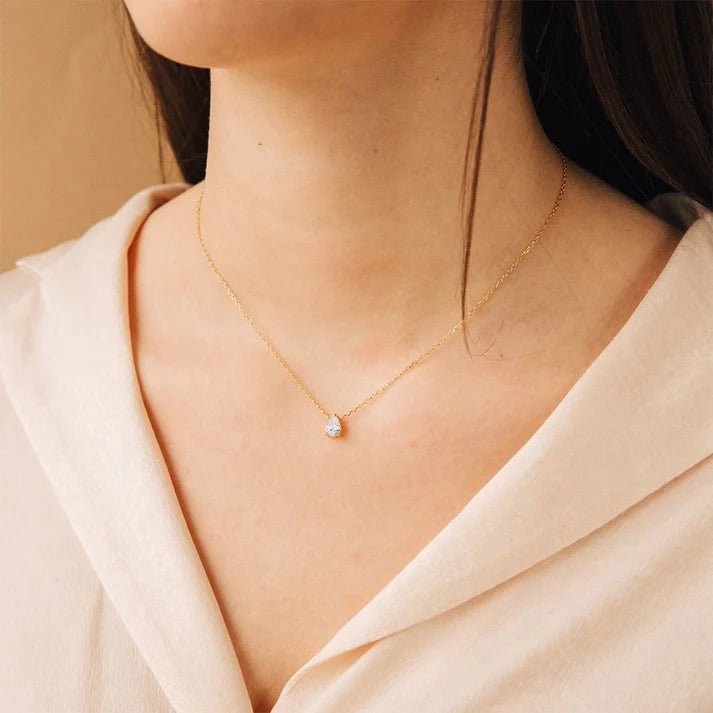 Threaded Teardrop Necklace