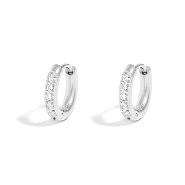 Tiny CZ Huggie Hoops