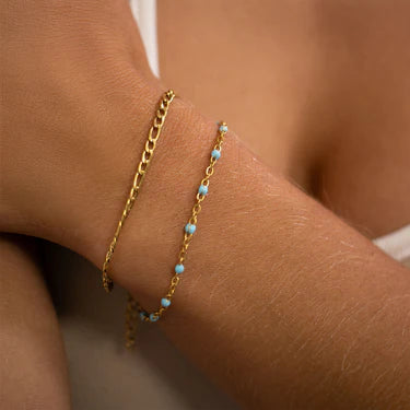 Enamel Beaded Chain Bracelet