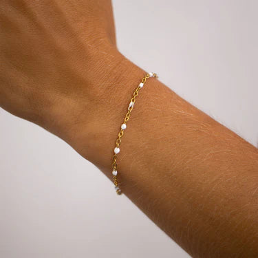 Enamel Beaded Chain Bracelet